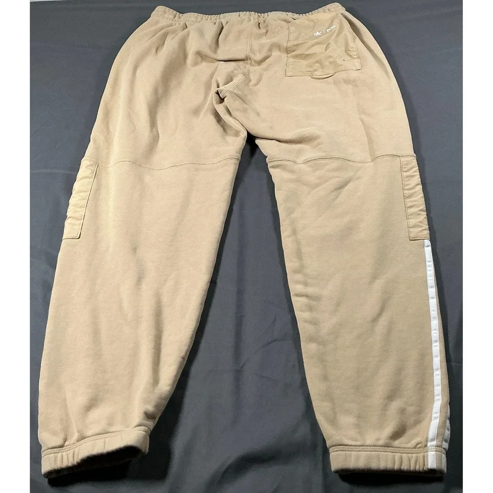 Adidas Parley Mens XL Joggers Tan Beige French Terry Track Pants HN5283
